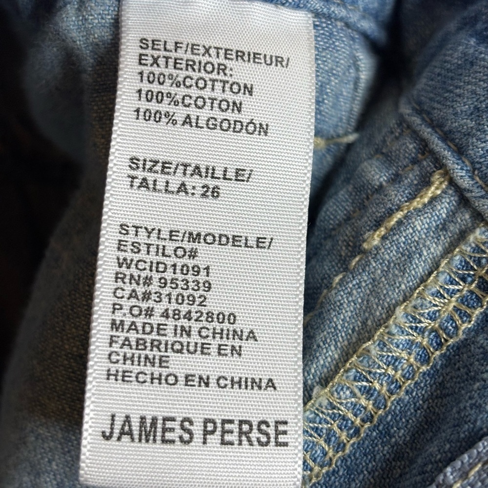 EUC James Perse Womens Light Blue Drawstring Denim Utility Pant size 26 - Picture 6 of 10